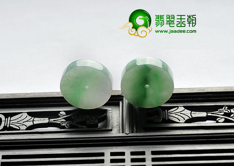 糯冰种飘翠缅甸翡翠A货平安扣挂件（单价）
