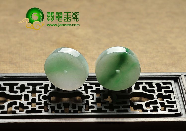 糯冰种飘翠缅甸翡翠A货平安扣挂件（单价）