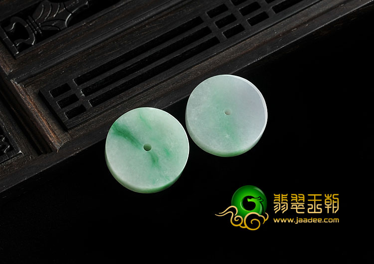 糯冰种飘翠缅甸翡翠A货平安扣挂件（单价）