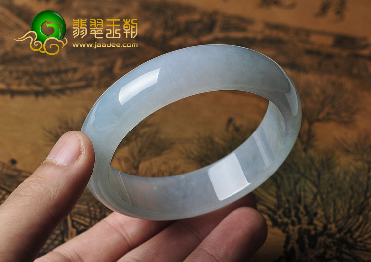 冰种晴水缅甸翡翠A货手镯（58.4mm）
