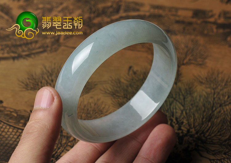 冰种晴水缅甸翡翠A货手镯（61.3mm）
