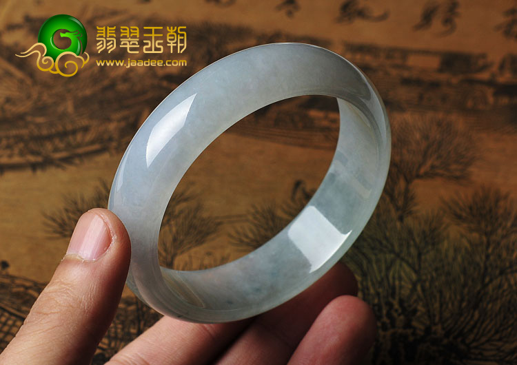 冰种晴水缅甸翡翠A货手镯（61.7mm）