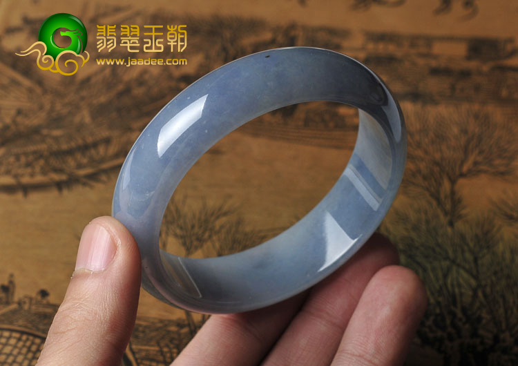 冰种紫罗兰缅甸翡翠A货手镯（58.8mm）