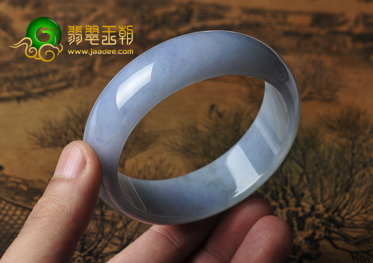 糯冰种春带彩缅甸翡翠A货手镯（58.7mm）