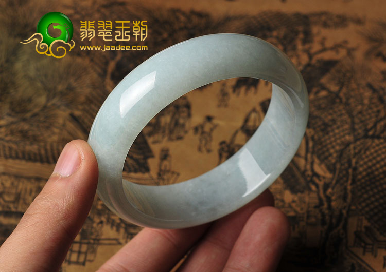 糯冰种晴水缅甸翡翠A货手镯（59.6mm）