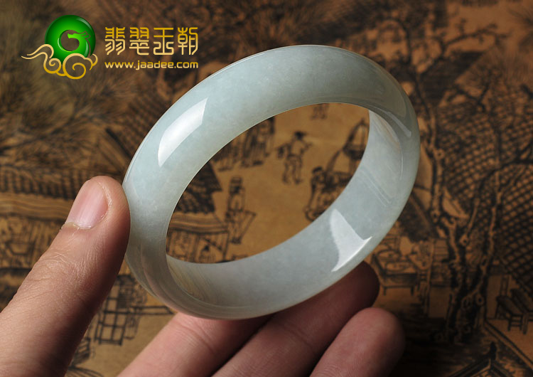 糯冰种晴水缅甸翡翠A货手镯（59.3mm）