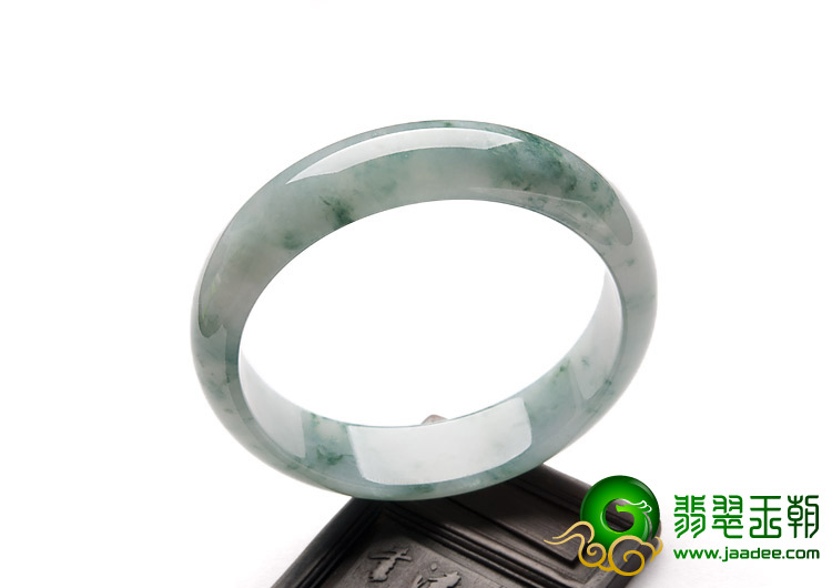 冰种飘花缅甸翡翠A货手镯（56.5mm）
