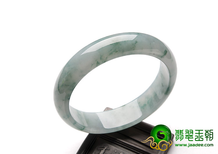 冰种飘花缅甸翡翠A货手镯（56.5mm）