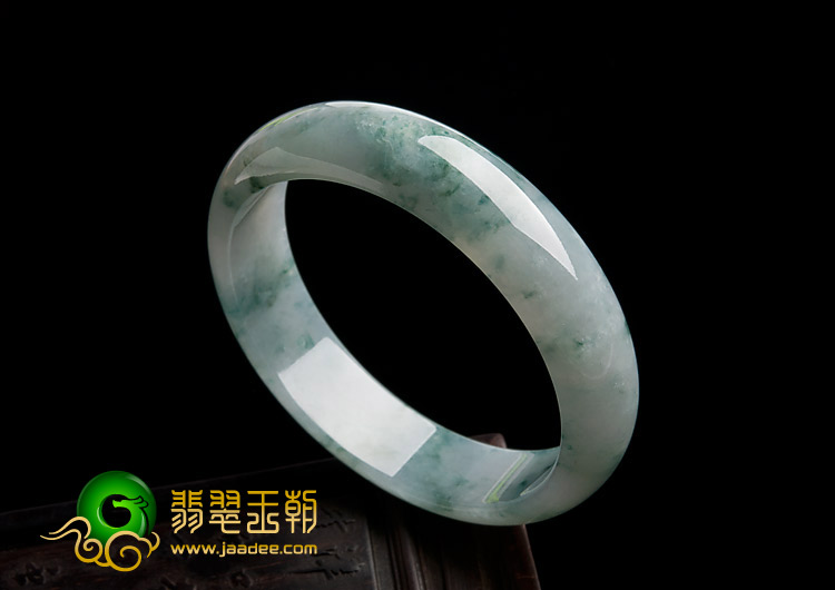 冰种飘花缅甸翡翠A货手镯（56.5mm）