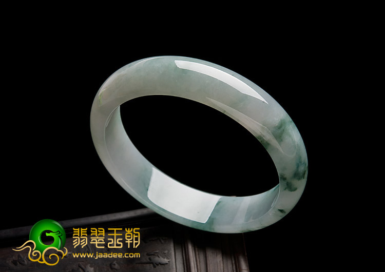 冰种飘花缅甸翡翠A货手镯（56.1mm）