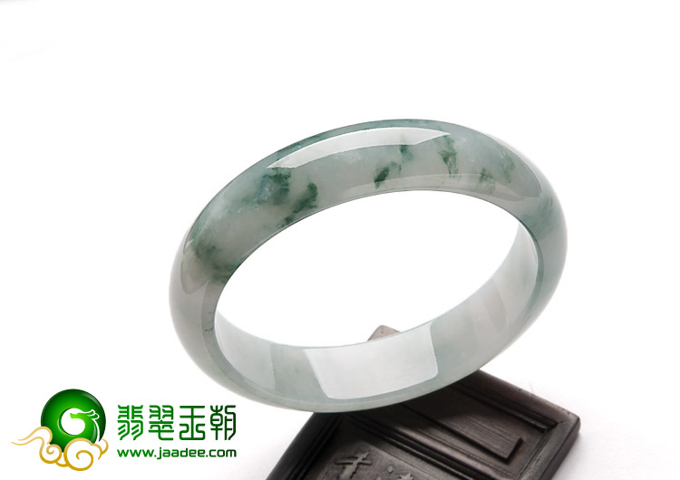 冰种飘花缅甸翡翠A货手镯（56.1mm）