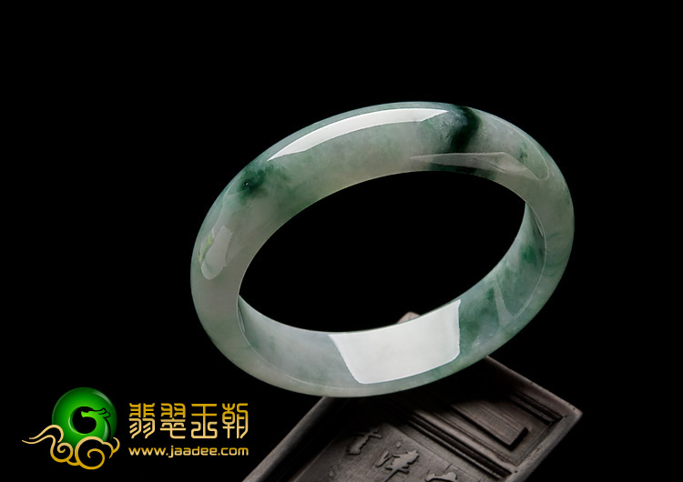 冰种飘花缅甸翡翠A货手镯（56.2mm）