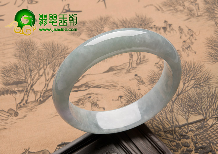 糯冰种晴水缅甸翡翠A货手镯（58.8mm）