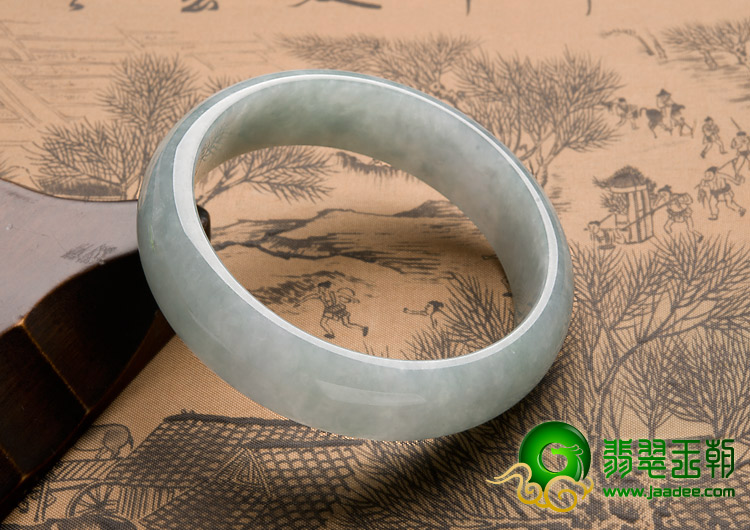 糯冰种晴水缅甸翡翠A货手镯（59mm）