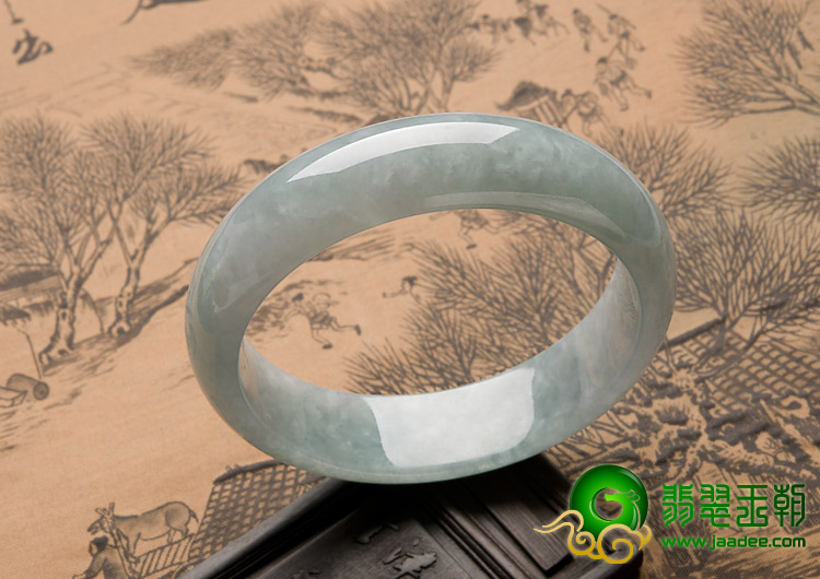糯冰种晴水缅甸翡翠A货手镯（59mm）