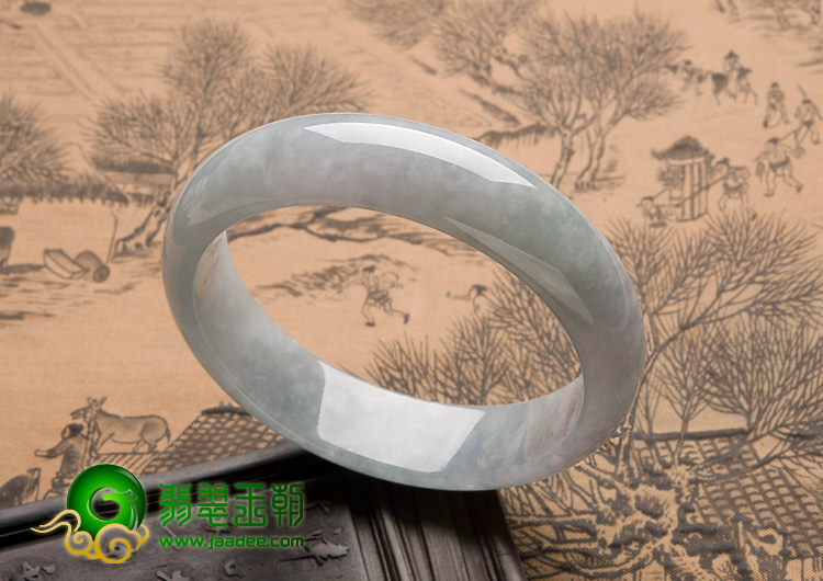 糯冰种晴水缅甸翡翠A货手镯（58.5mm）