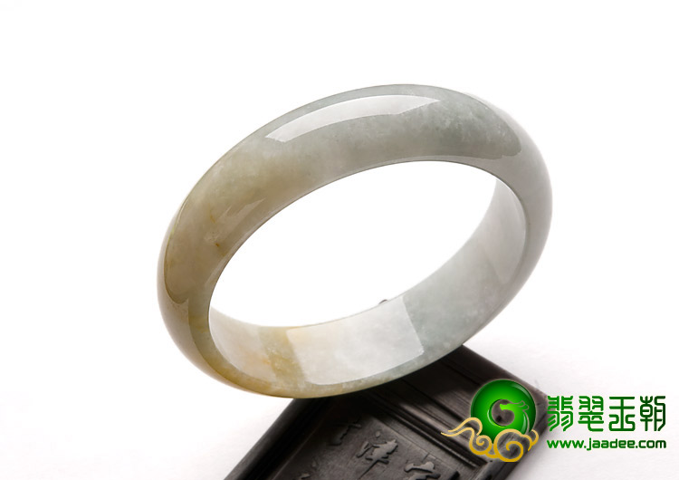 糯冰种黄翡缅甸翡翠A货手镯（61.1mm）