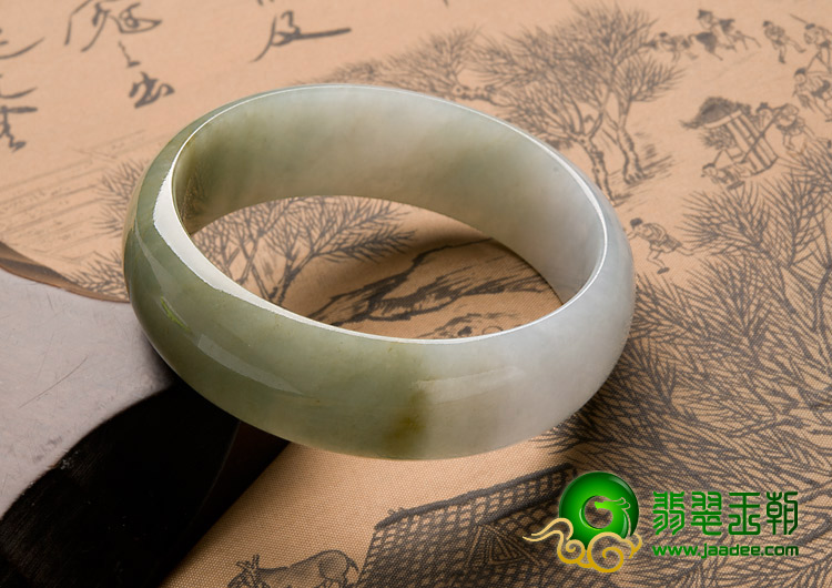 糯冰种晴水缅甸翡翠A货手镯（59.1mm）