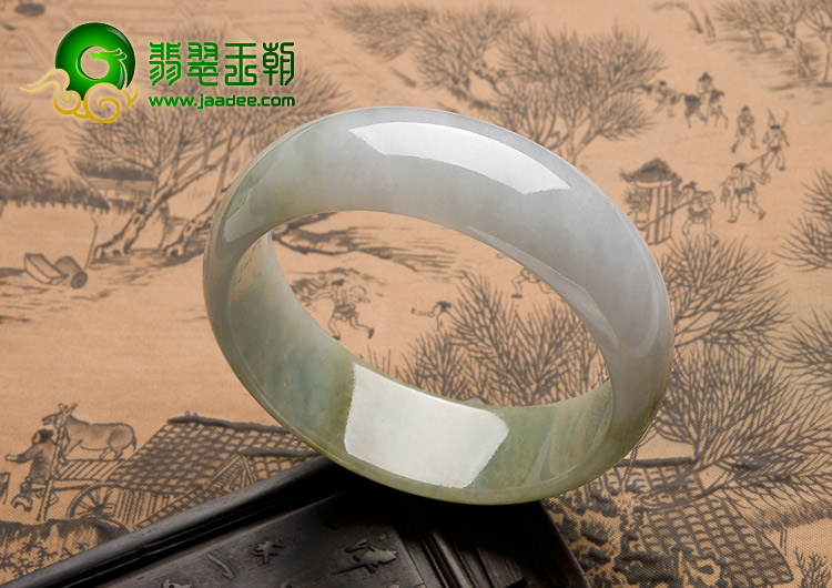 糯冰种晴水缅甸翡翠A货手镯（59.1mm）
