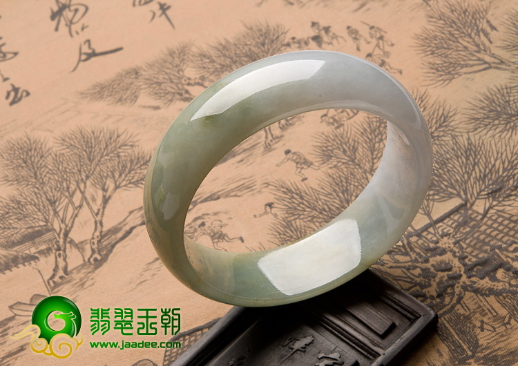 糯冰种晴水缅甸翡翠A货手镯（59.1mm）