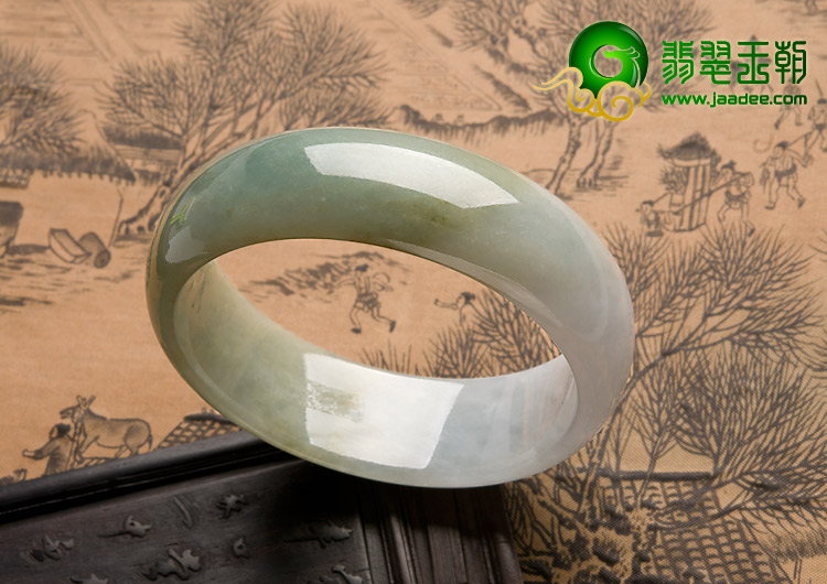 糯冰种晴水缅甸翡翠A货手镯（59.1mm）