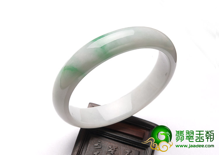 糯冰种飘翠缅甸翡翠A货手镯（58.5mm）