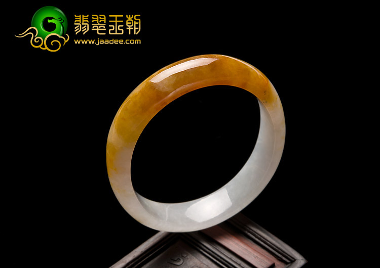 糯冰种红黄翡缅甸翡翠A货贵妃镯（55-46.2mm）