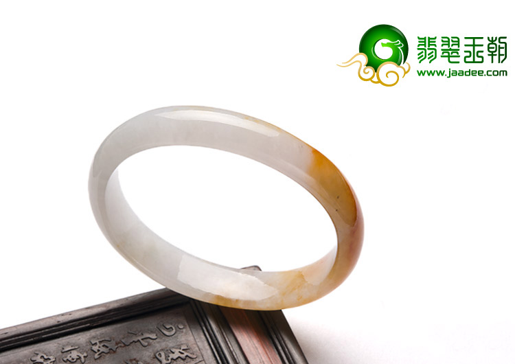 糯冰种红黄翡缅甸翡翠A货贵妃镯（55-46.2mm）