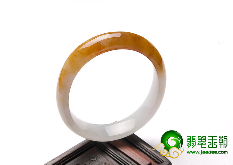 糯冰种红黄翡缅甸翡翠A货贵妃镯（55-46.2mm）