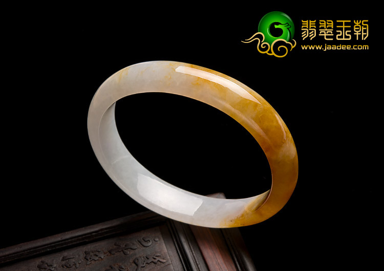 糯冰种红黄翡缅甸翡翠A货贵妃镯（55-46.2mm）