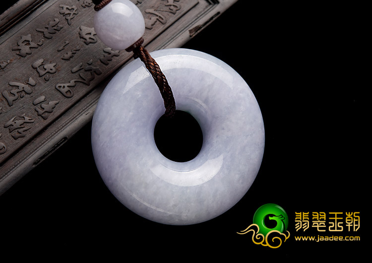糯冰种春带彩缅甸翡翠A货平安扣挂件