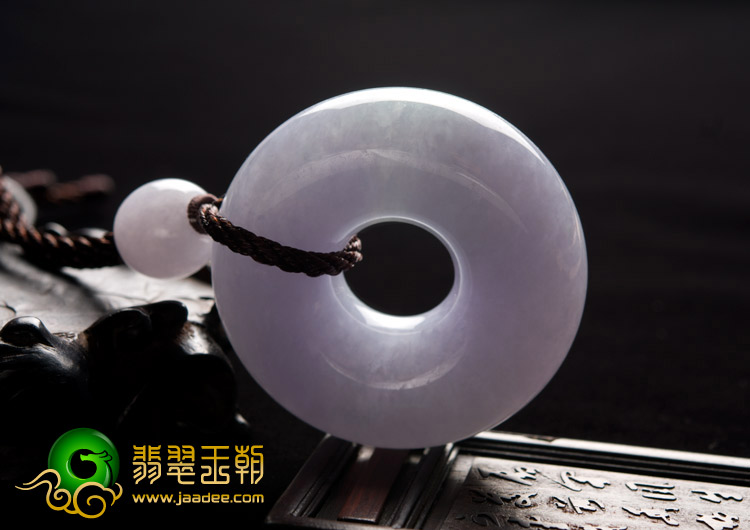 糯冰种春带彩缅甸翡翠A货平安扣挂件