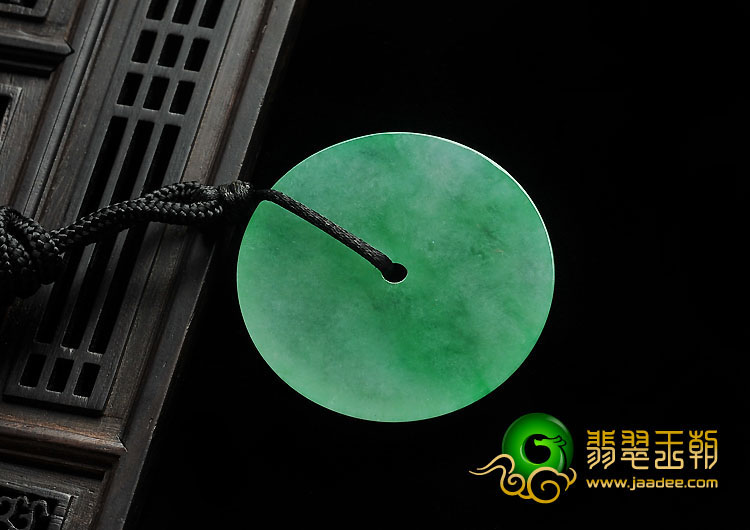 冰种苹果绿缅甸翡翠A货平安扣挂件