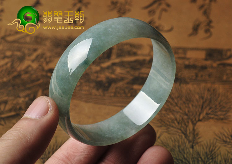 糯冰种晴水缅甸翡翠A货手镯（51.2mm）