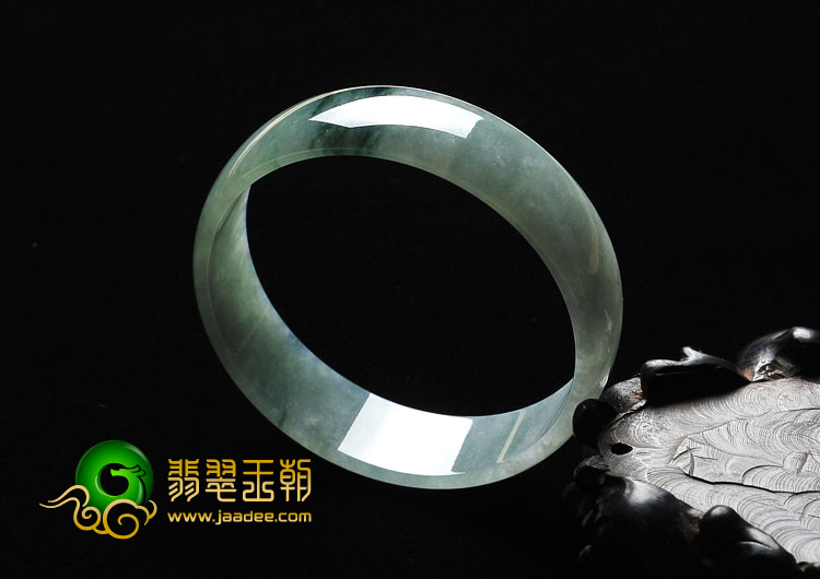 糯冰种飘花缅甸翡翠A货手镯（52.8mm）