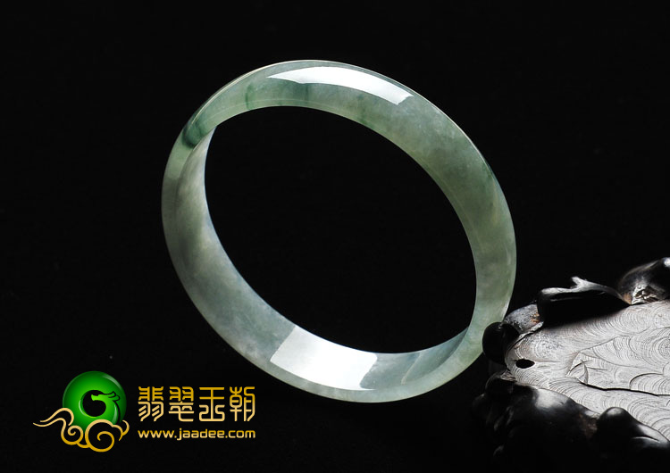 糯冰种飘花缅甸翡翠A货手镯（52.9mm）