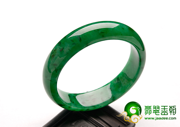 糯冰种满色缅甸翡翠A货手镯(57.2mm)