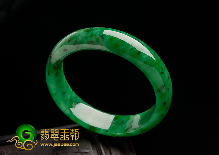糯冰种满色缅甸翡翠A货手镯(57.2mm)