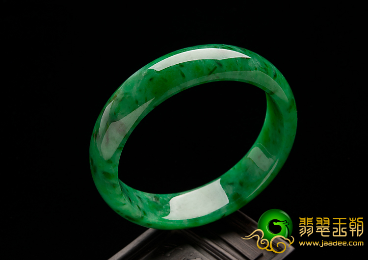 糯冰种满色缅甸翡翠A货手镯(57.2mm)