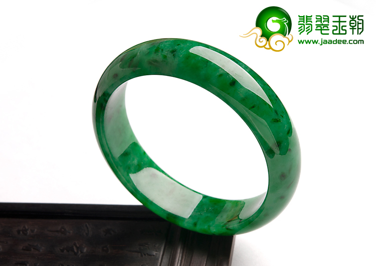 糯冰种满色缅甸翡翠A货手镯(57.2mm)