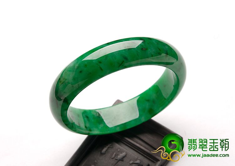 糯冰种满色缅甸翡翠A货手镯(57.2mm)