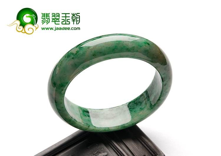 细糯种癣加绿缅甸翡翠A货手镯（53.1mm）