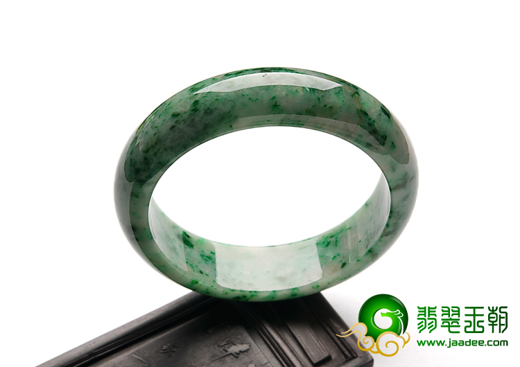 细糯种癣加绿缅甸翡翠A货手镯（59.4mm）