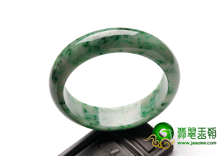 细糯种癣加绿缅甸翡翠A货手镯（59.4mm）