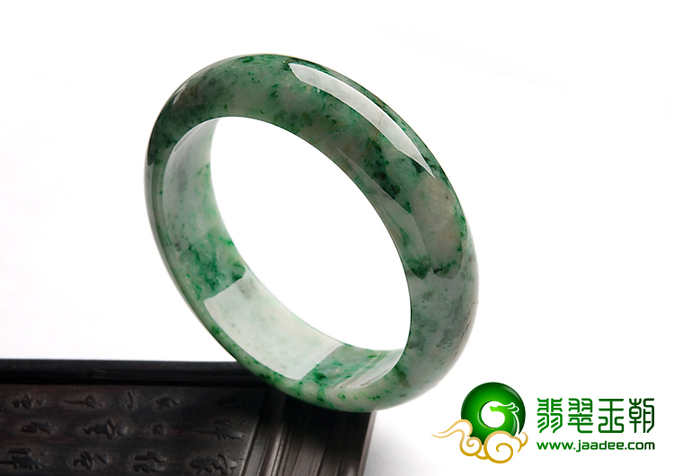 细糯种癣加绿缅甸翡翠A货手镯（59.4mm）
