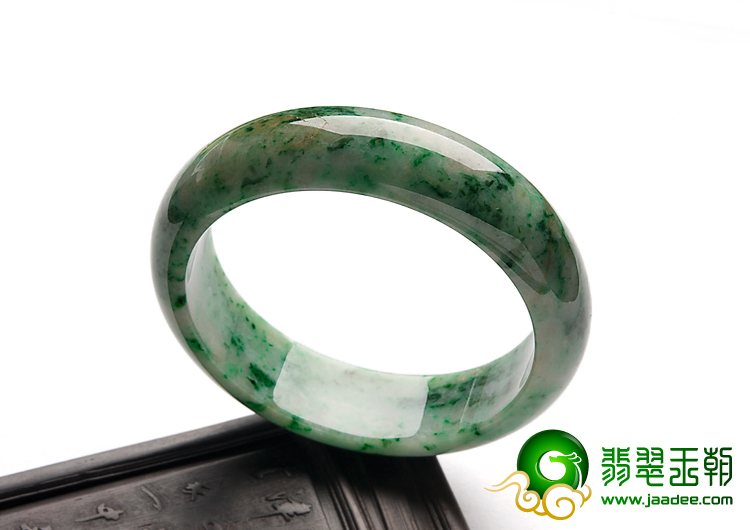 细糯种癣加绿缅甸翡翠A货手镯（59.4mm）