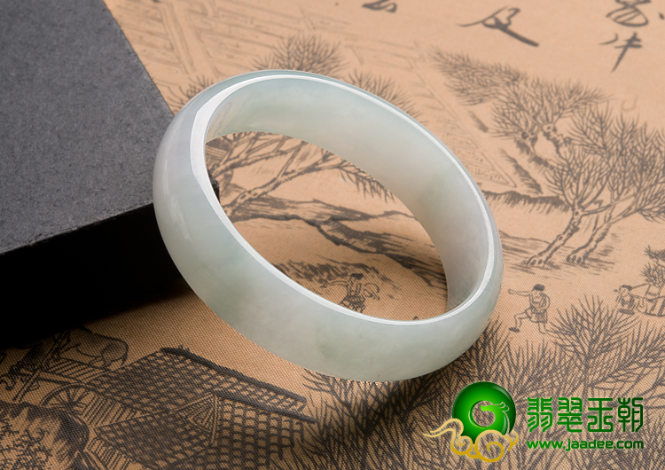 冰种晴水缅甸翡翠A货贵妃镯（54.2mm-48mm）