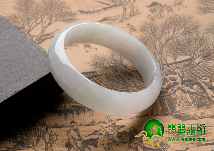 冰种晴水缅甸翡翠A货手镯（55.8mm）