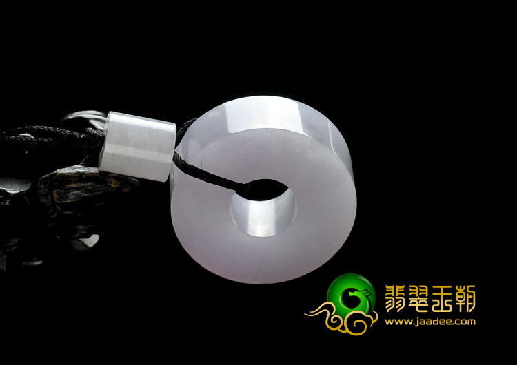 糯冰种紫罗兰缅甸翡翠A货平安扣挂件