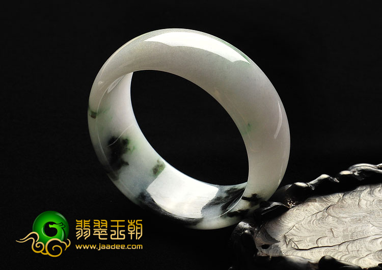 糯冰种飘花缅甸翡翠A货手镯（57.2mm）